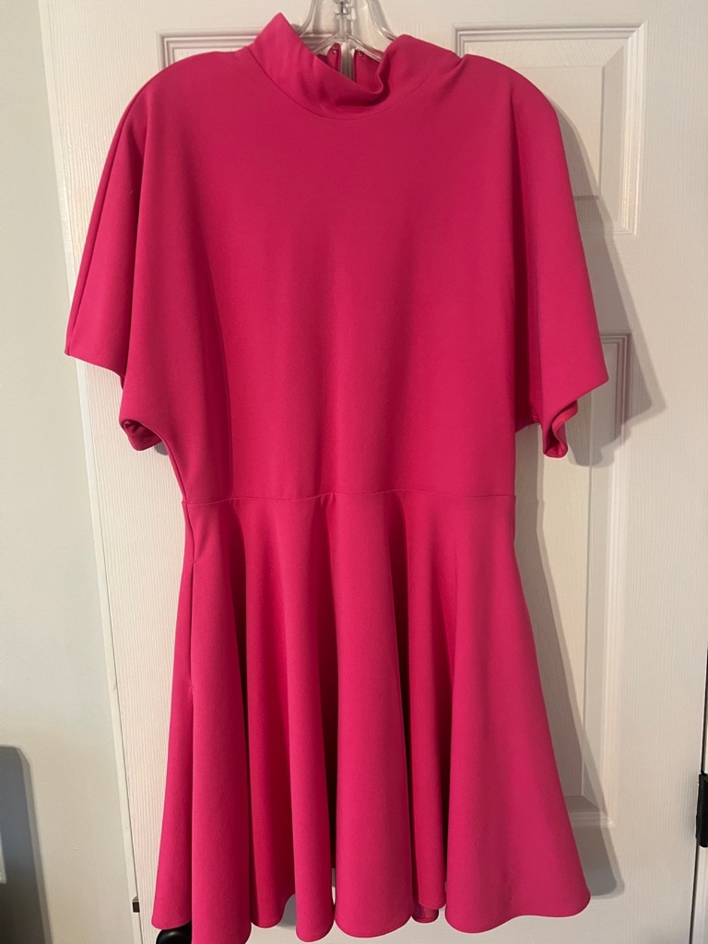 Alexia Admor Bright Hot Pink Fit-and-Flare Dress